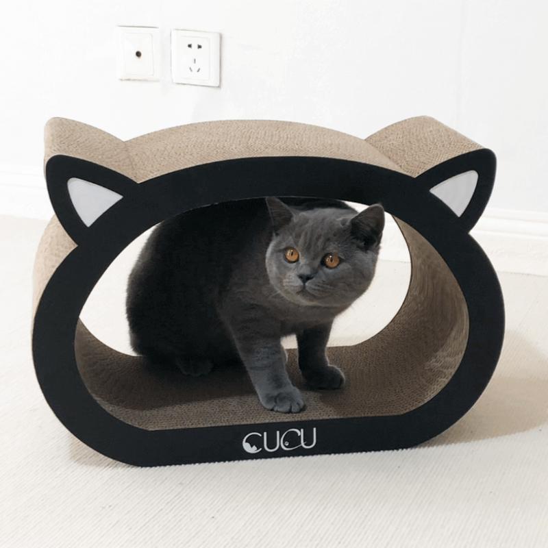 CUCU Black Cat Scratcher Lounger CL02